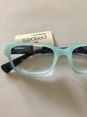 NEW BLUE & GRAY PEEPERS READING GLASSES +1.25